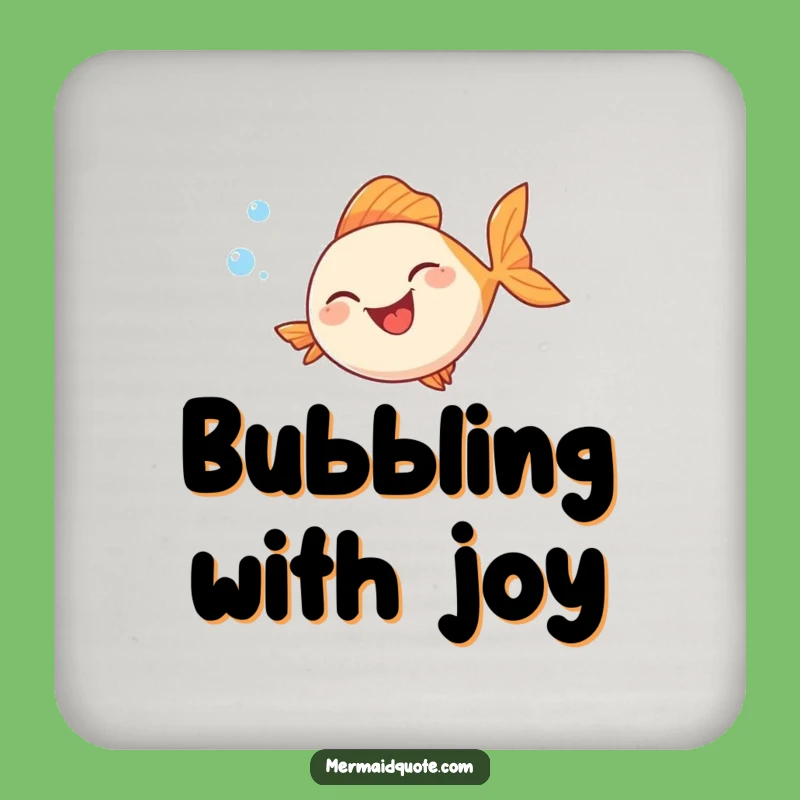 Funny Laughing Fish Coaster - Protect Surfaces with Aquatic Humor!