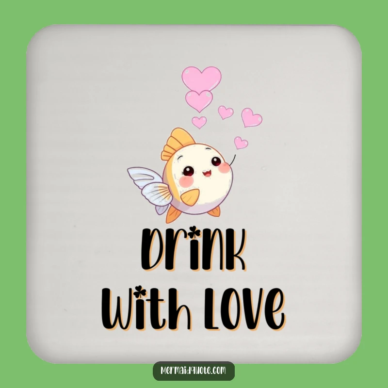 Funny Angelfish Bubble Coaster Set - Charming Hearts Protect Your Surfaces