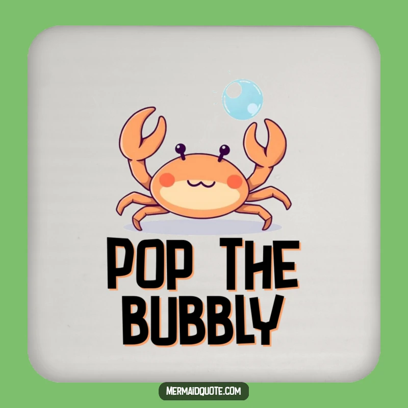 Funny Crab Bubble Coaster Set: Protect Surfaces with Beach Charm