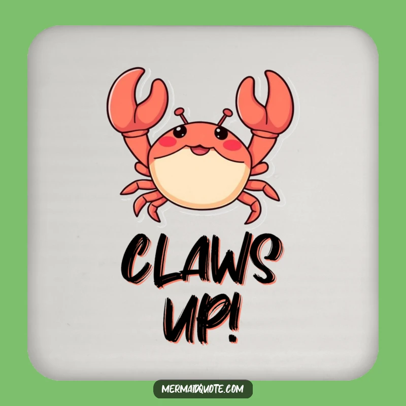 Funny Crab Claws Coaster Set: Cheerful Table Protection, Perfect Funny Gift