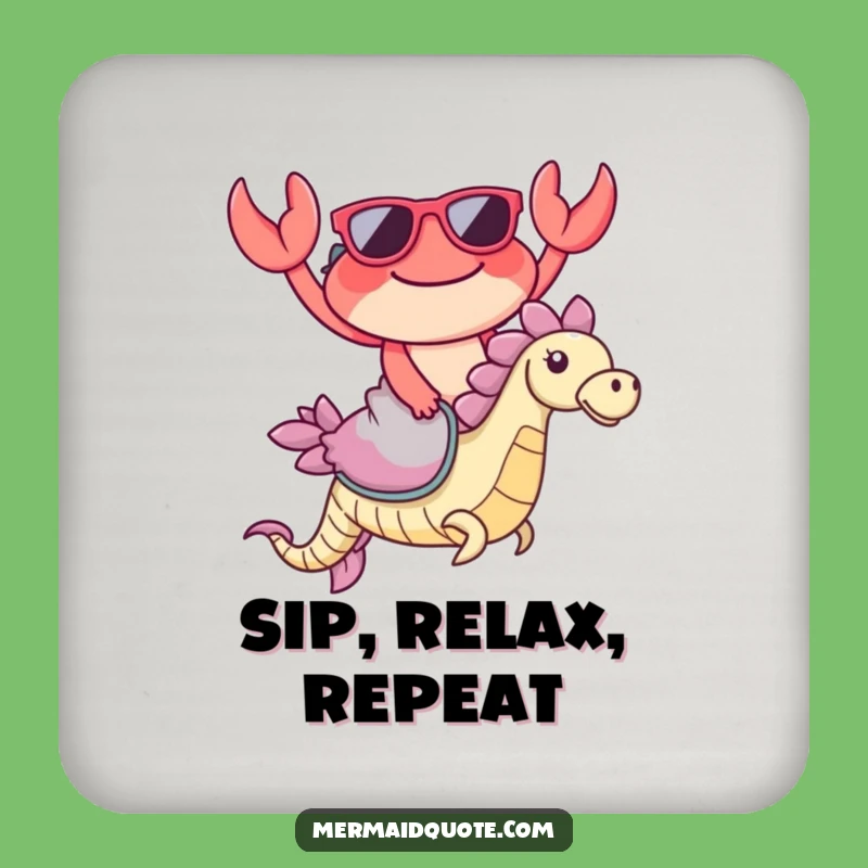 Funny Crab Coaster: Protect Surfaces with Style, a Tiny Funny Gift!