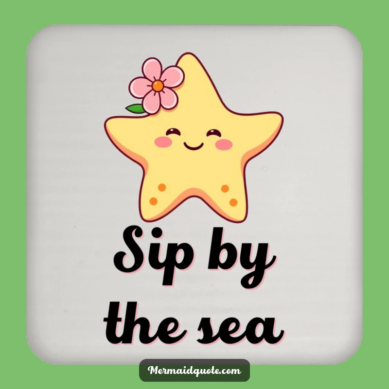 Funny Dancing Starfish Coaster - Protect Surfaces with Aloha!