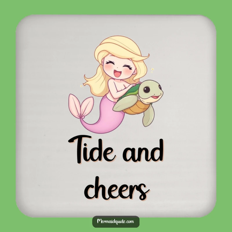 Funny Mermaid Coaster - Ocean Tickle Turtle Protection