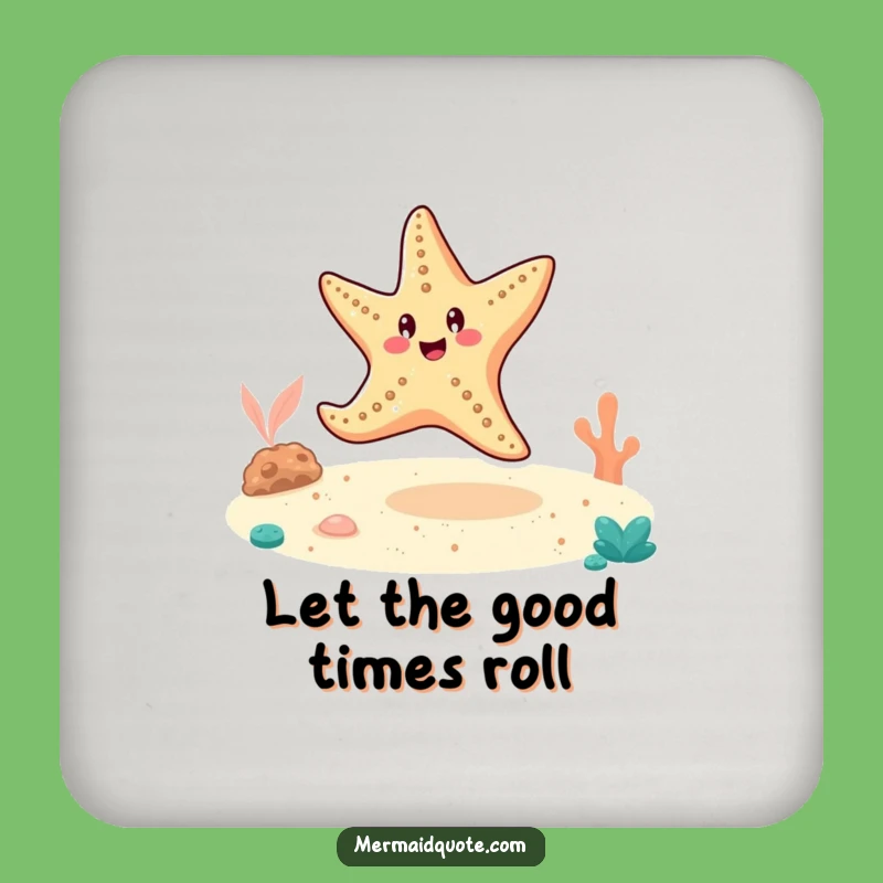 Funny Starfish Cartwheel Drink Coaster: Ocean Protection, Protects Surfaces