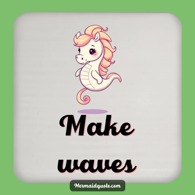 Funny Seahorse Coaster Set: Galloping Swirling Mane Protection Gift