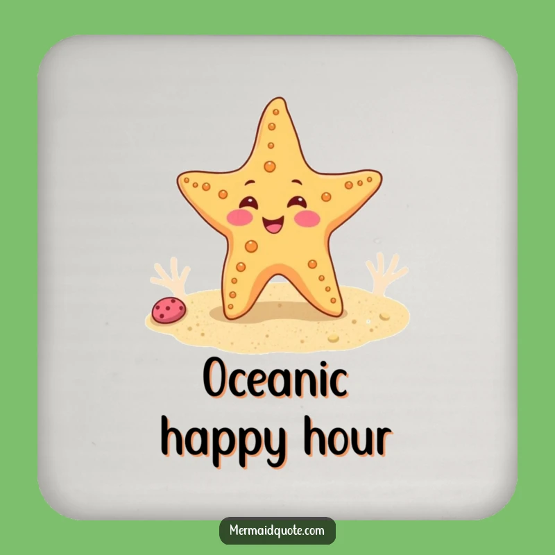 Funny Starfish Dance Drink Coaster: Protect Surfaces with Ocean Charm