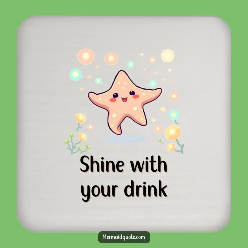 Funny Starfish Dancing Coaster - Protect Surfaces with Playful Humor