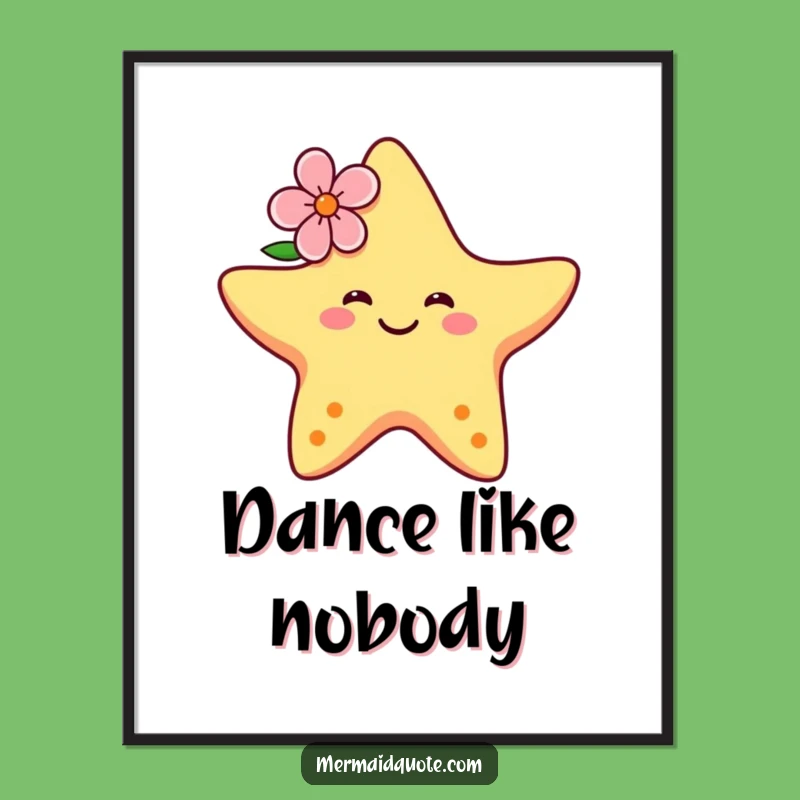 Funny Dancing Starfish Poster - Tropical Vibes & Wall Art!