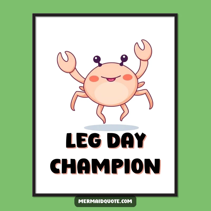 Funny Crab Legs Dance Poster: Beach Party Art, A Lively Funny Gift