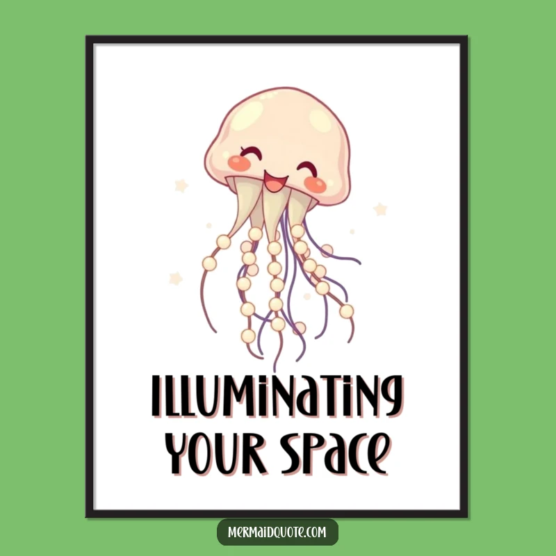 Funny Jellyfish Pearl Dance Poster - Vibrant & Hilarious Wall Art Gift!