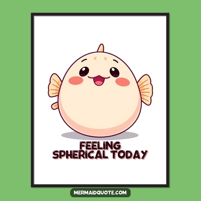 Funny Shy Pufferfish Poster: Add Comical Inflation to Your Walls