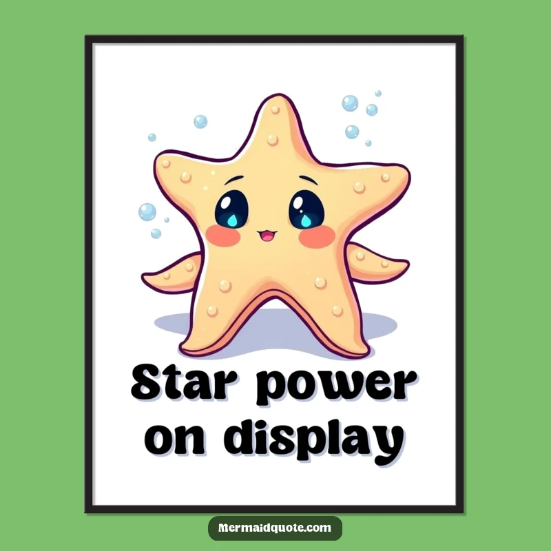 Funny Starfish Juggling Poster: Enchanting Art, A Mesmerizing Funny Gift