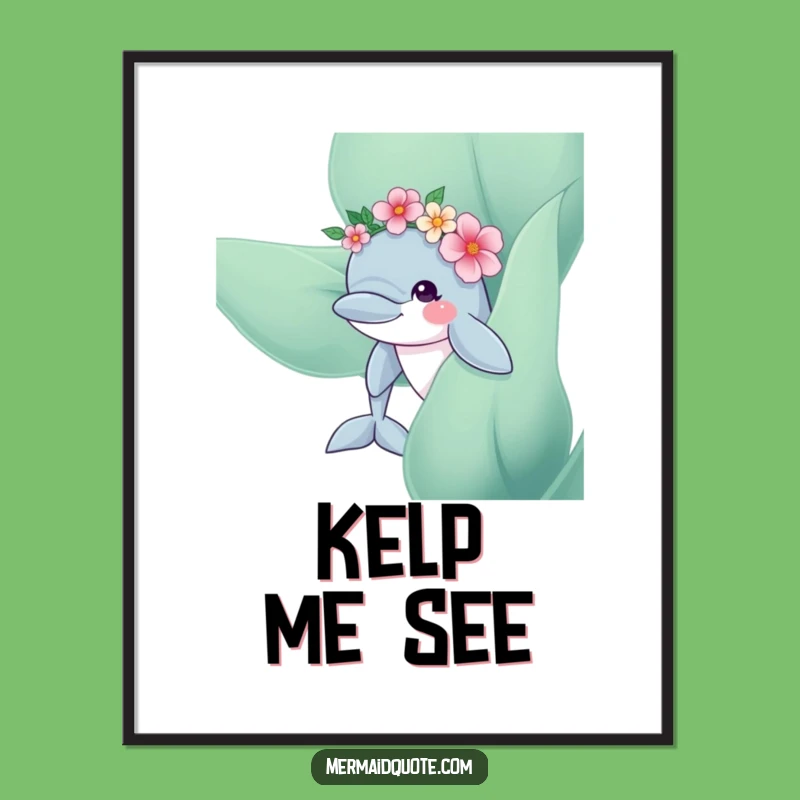 Funny Dolphin Poster: Enchanting Ocean Art, a Captivating Funny Gift!