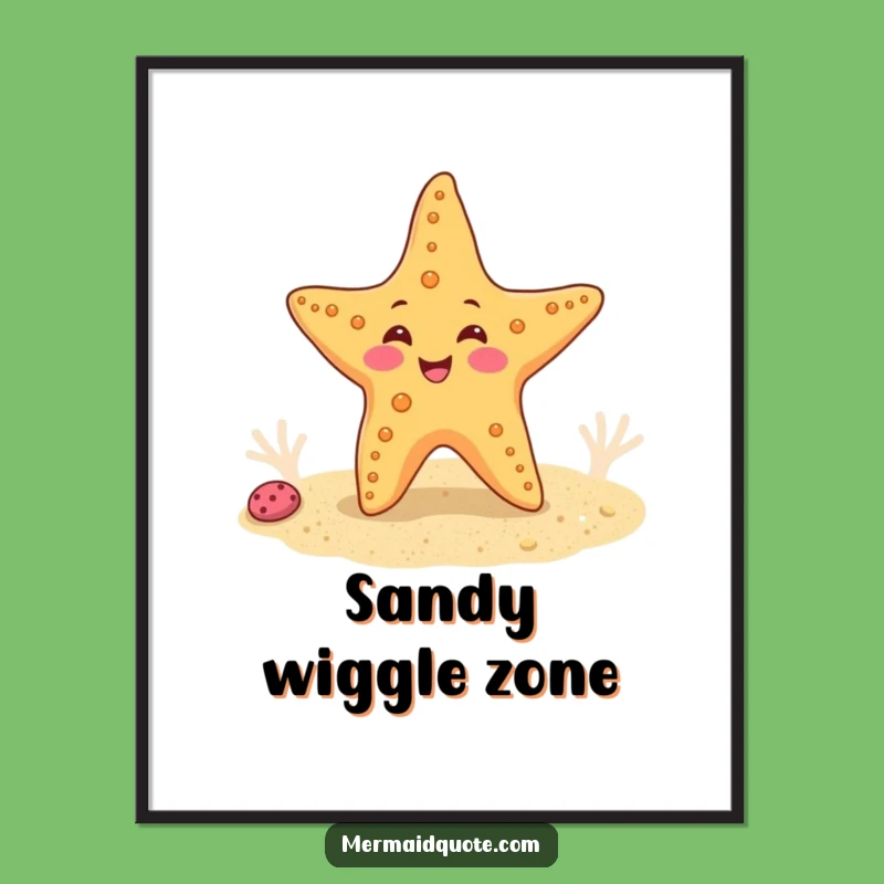 Funny Starfish Dance Poster: Bring Ocean Cheer to Your Walls