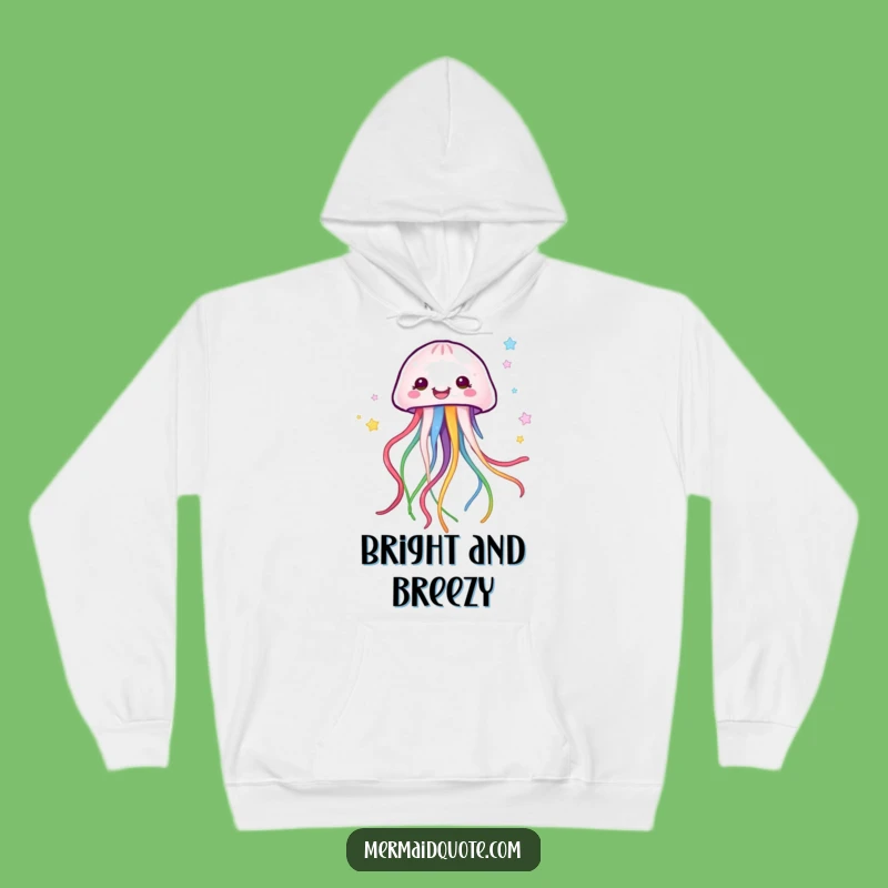 Cozy Funny Jellyfish Hoodie - Colorful Ribbons Comfort, Warm Funny Gift for Cooler Days