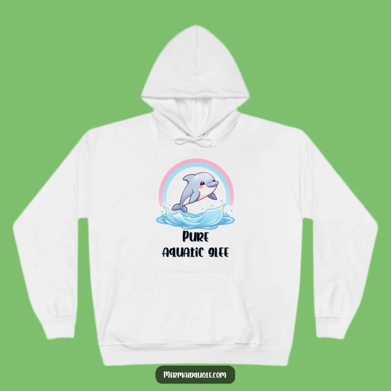 Cozy Funny Giggling Dolphin Hoodie - Warm & Joyful Gift for Ocean Lovers