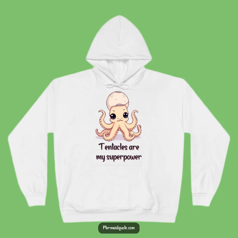 Cozy Funny Octopus Seashell Balance Hoodie - Warm & Whimsical Gift