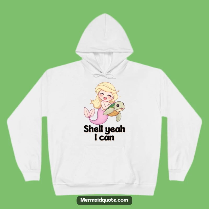 Cozy Mermaid Hoodie - Funny Ocean Laugh Turtle Gift