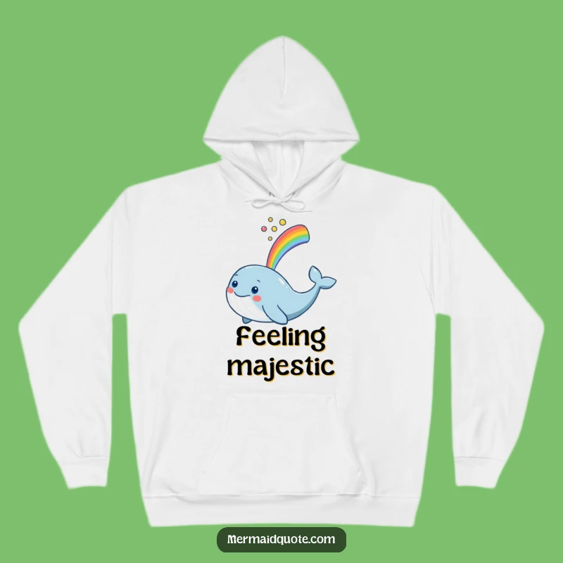 Cozy Funny Whale Hoodie: Rainbow Spout Warm Celebration Gift