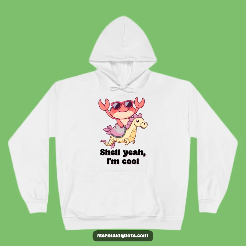 Funny Crab Sunglasses Hoodie: Cozy Ocean Adventure Wear, a Perfect Funny Gift!