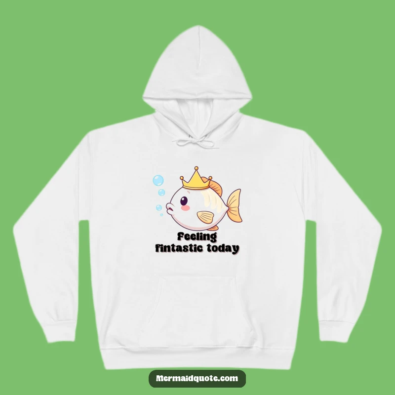 Funny Kawaii Fish Crown Hoodie: Cozy Royal Comfort and Aquatic Fun!