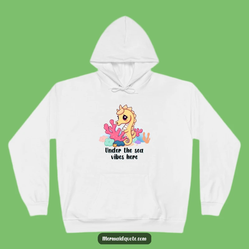 Funny Seahorse Coral Peek Hoodie: Cozy Up with This Hilarious Ocean Creature
