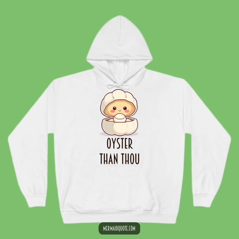 Funny Smiling Clam Pearl Hoodie: Cozy Up with Ocean's Happy Treasure