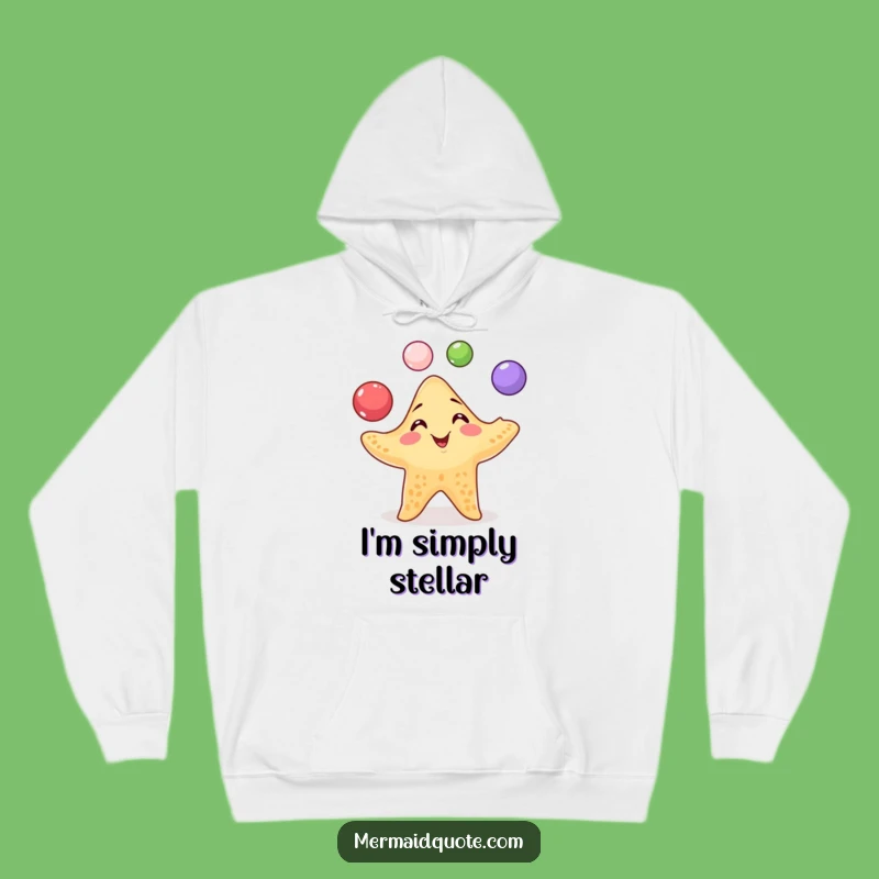 Funny Starfish Juggling Hoodie: Cozy & Playful Ocean Wear, a Comfy Funny Gift!