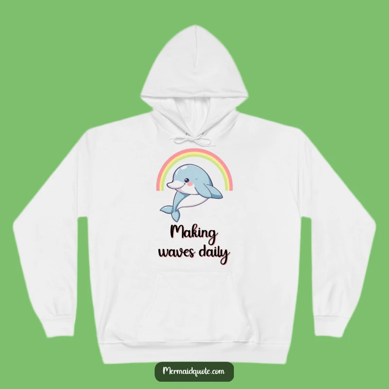 Funny Dolphin Rainbow Hoodie: Cozy Leaping Ocean Vibes, Perfect Funny Gift