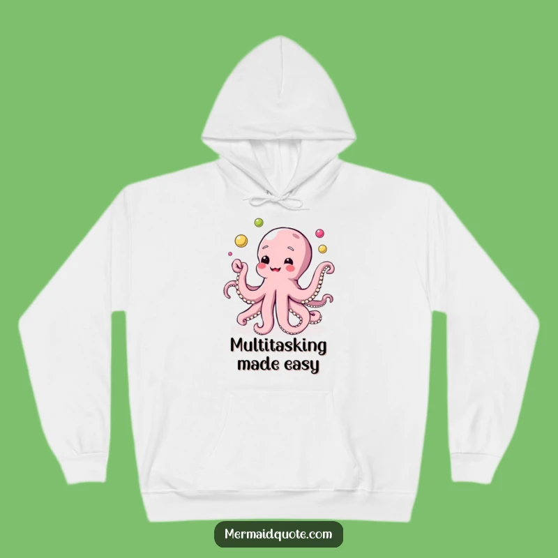 Funny Octopus Pearl Juggling Hoodie - Cozy & Hilarious Outerwear!