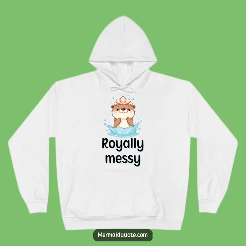 Cozy Kawaii Otter Splash Hoodie: Adorable and Funny Gift for Ultimate Comfort