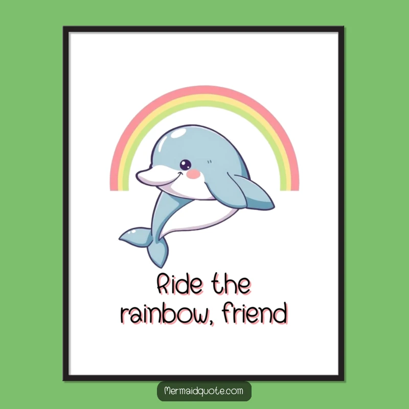 Free Printable Dolphin Wall Art: Leaping Dolphin Downloadable Art Gift