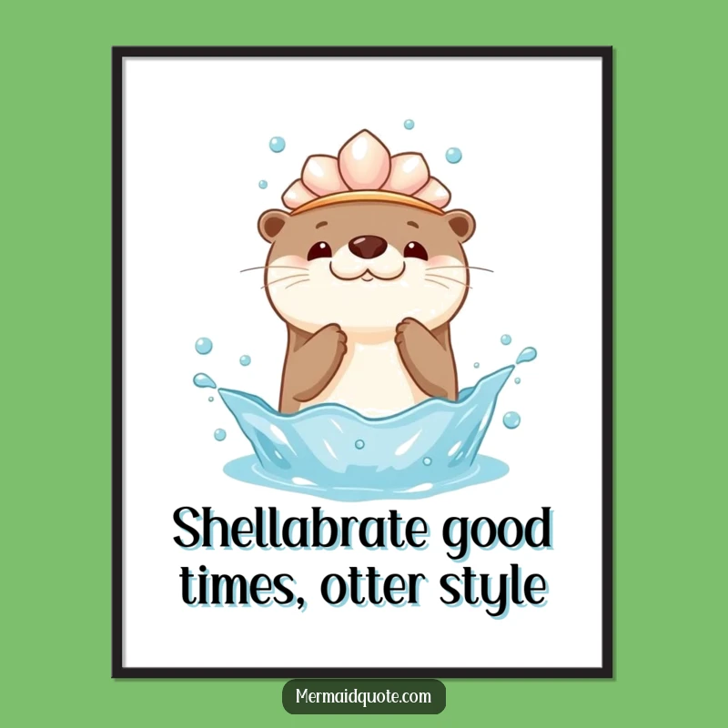 Free Printable Otter Wall Art: Kawaii Splash Downloadable Decor for Playful Spaces