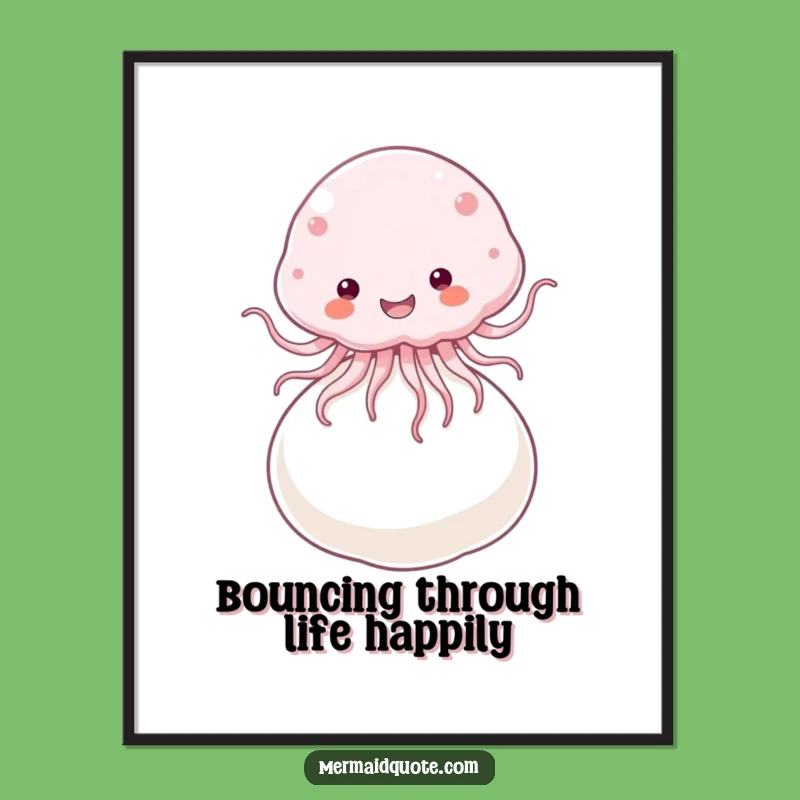 Free Printable Wall Art: Jellyfish Pearl Bounce Downloadable Decor