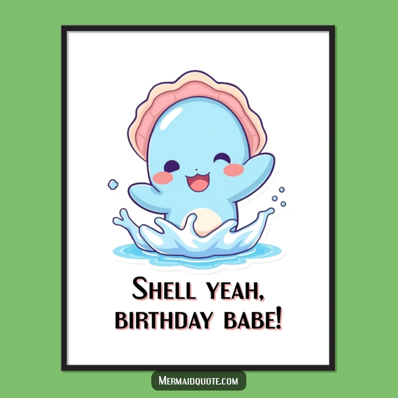 Free Printable Wall Art: Kawaii Creature's Splashy Decor Downloadable