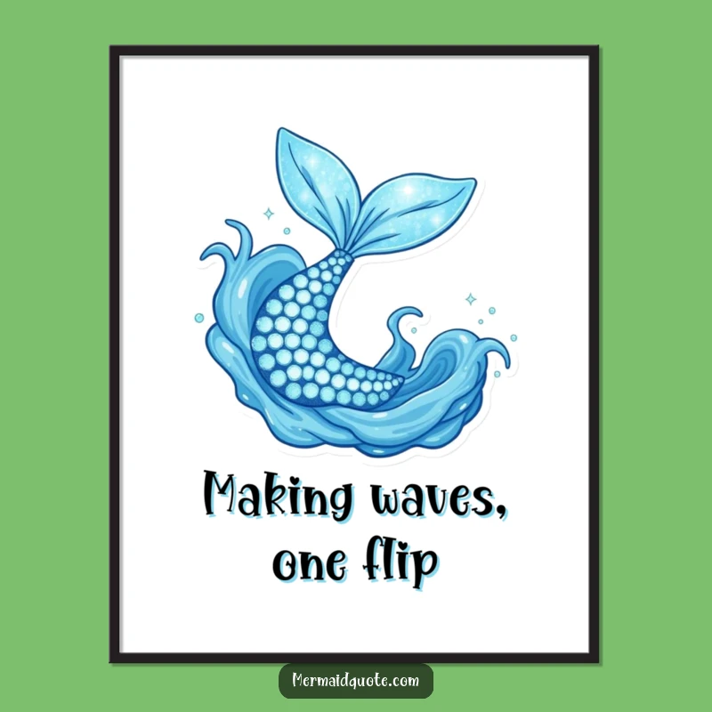 Funny Free Printable Mermaid Tail Wall Art - Joyful Ocean Vibes