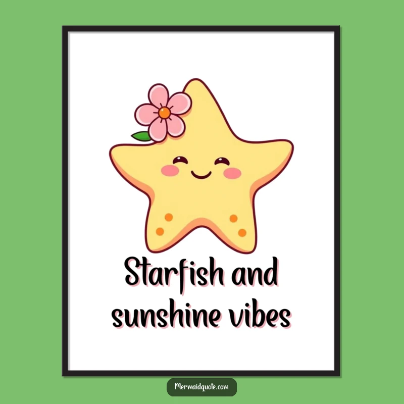 Funny Free Printable Wall Art: Starfish Dance Moves! Downloadable Art for Beach Theme