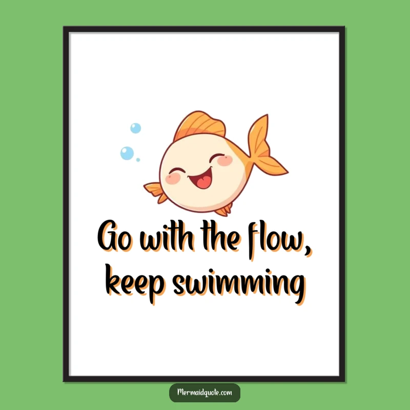 Free Printable Laughing Fish Wall Art - Funny Bubbles Downloadable Decor