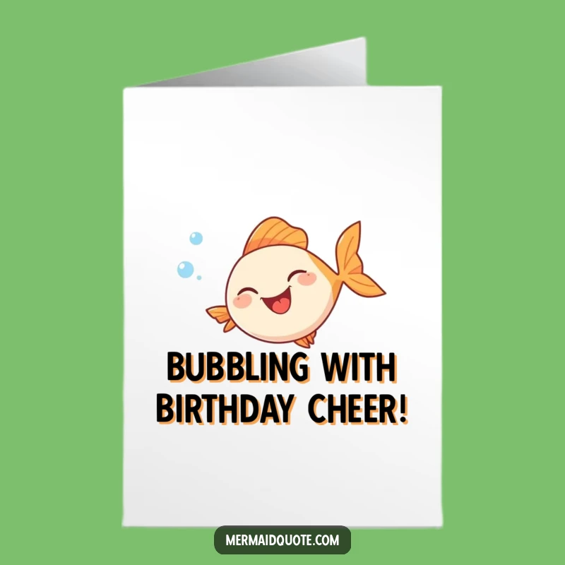 Free Printable Birthday Card: Laughing Fish - Goofy Bubble Fun Downloadable Gift