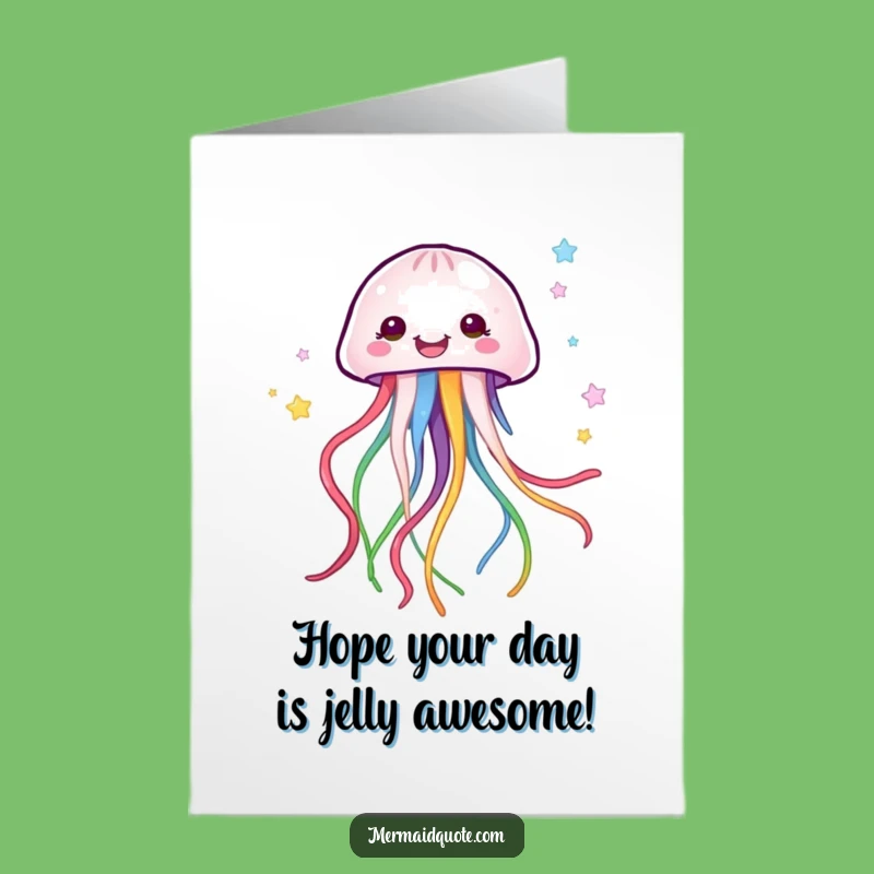Free Printable Birthday Card: Happy Jellyfish Floats with Ribbons! Fun Downloadable Gift