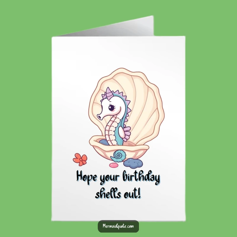 Free Printable Seahorse Birthday Card - Funny Hidden Delight Gift