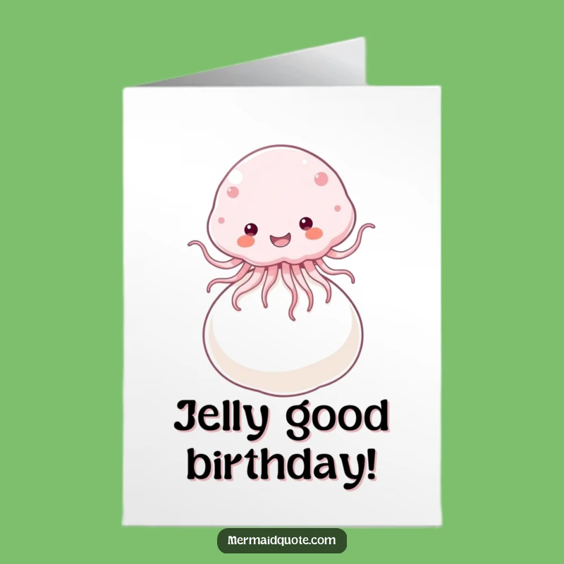Free Printable Birthday Card: Jellyfish Pearl Bounce Downloadable Gift