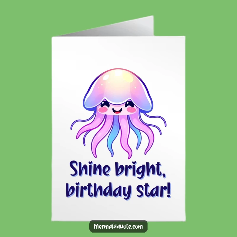 Free Printable Kawaii Jellyfish Birthday Card: Glowing Smiles & Fun Downloadable Gift