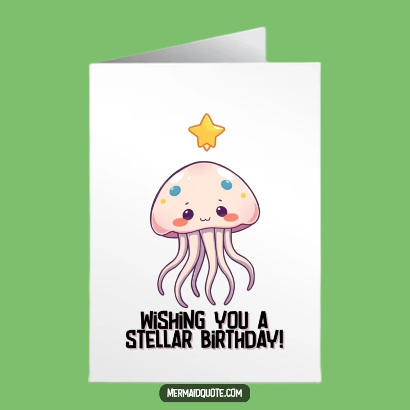 Free Printable Jellyfish Birthday Card: Star Reach for a Dreamy Downloadable Gift
