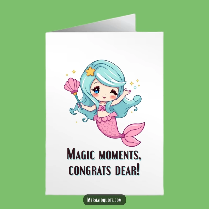 Enchanting Free Printable Congrats Card: Mermaid Magic Sparkle Downloadable Gift