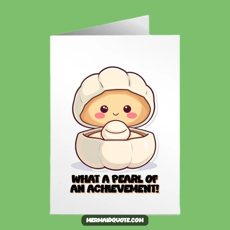 Free Printable Congrats Card: Happy Clam & Pearl - Funny Downloadable Gift