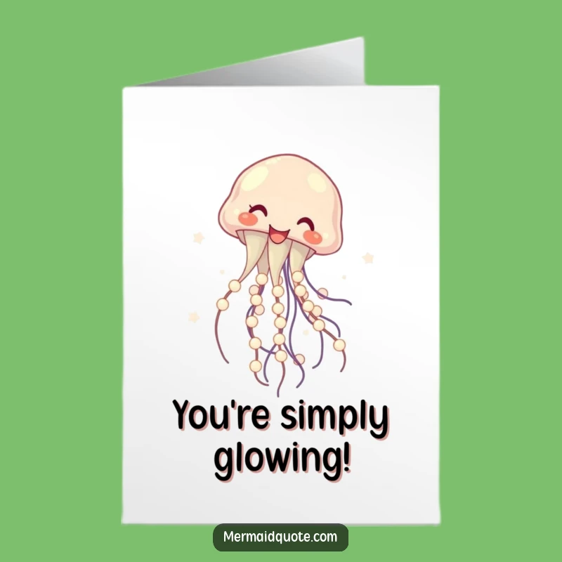 Free Printable Congrats Card: Jellyfish Pearls Celebration Funny Downloadable Gift