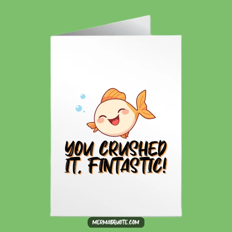 Free Printable Congrats Card: Laughing Fish - Celebrate with Bubbles!