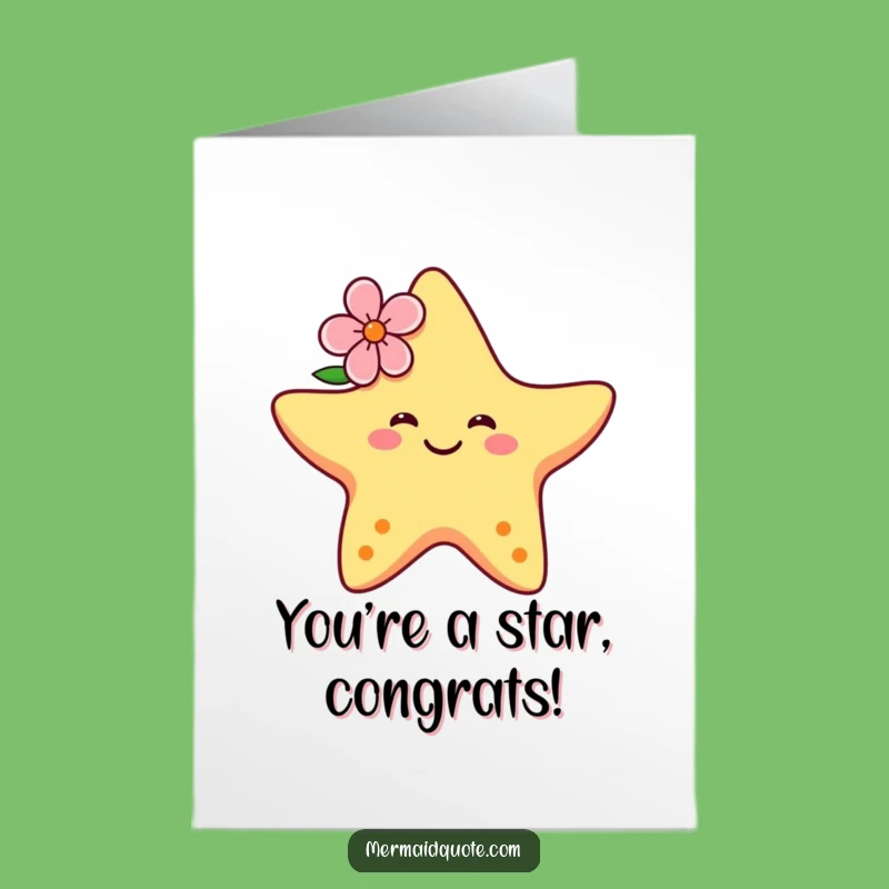 Free Printable Congrats Card: Starfish Celebration Dance! Funny Downloadable Gift