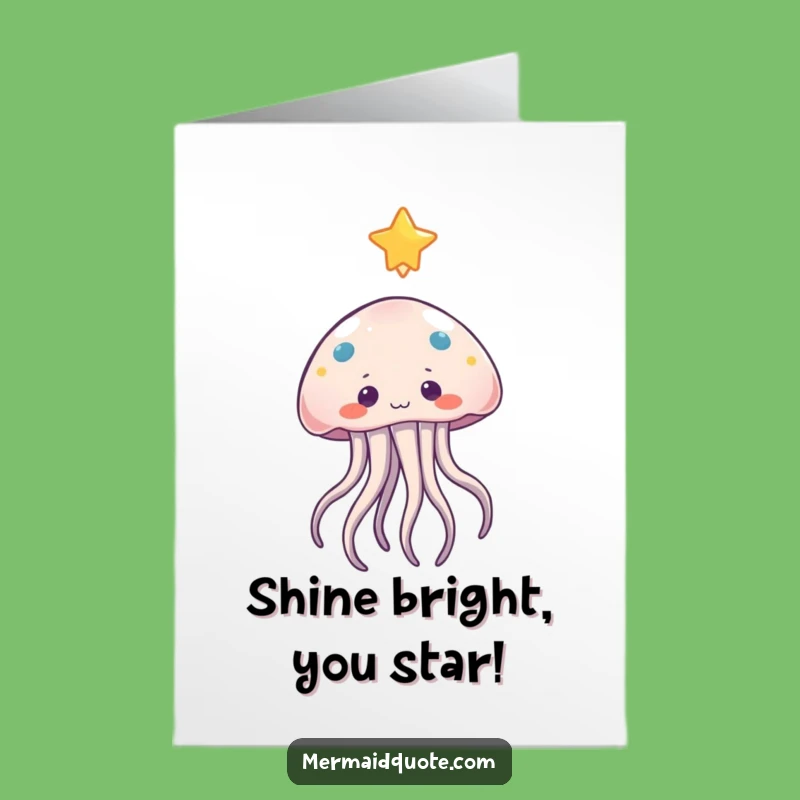 Free Printable Jellyfish Congrats Card: Starry Reach for a Stellar Downloadable Gift